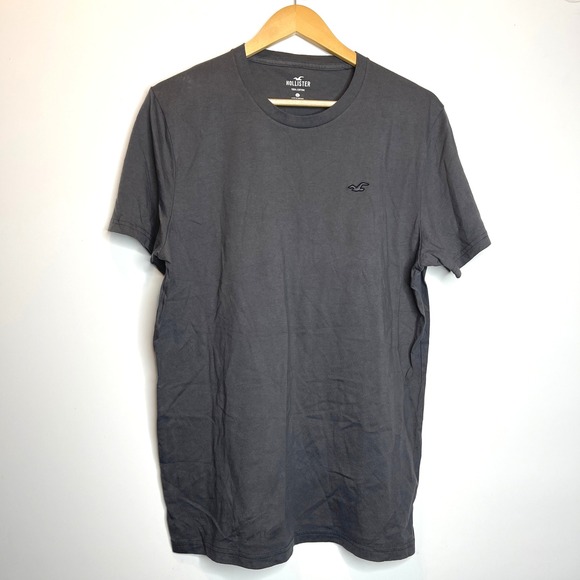 Hollister Other - Hollister Mens Gray Crew Neck Short Sleeve T Shirt Logo 100% Cotton Size L